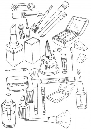 Makeup Coloring Pages