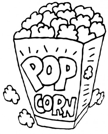 Pop Corn Coloring Printable Page | Colored popcorn, Coloring pages for  kids, Coloring pages