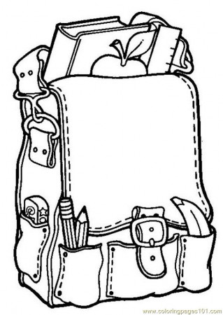 School bag Coloring Page for Kids - Free School Printable Coloring Pages  Online for Kids - ColoringPages101.com | Coloring Pages for Kids