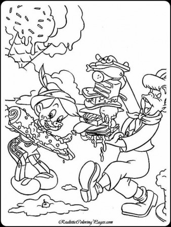 Pinocchio Coloring Book Pages | Realistic Coloring Pages