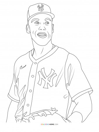 Aaron Judge New York Yankees Coloring Page Printable Coloring Page For ...