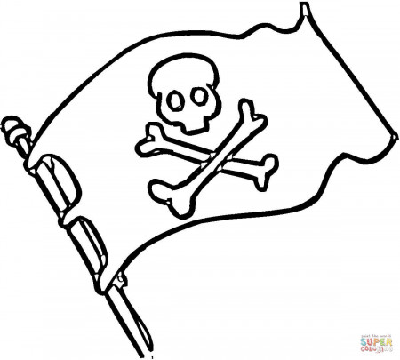 pirate flag coloring page - Clip Art Library