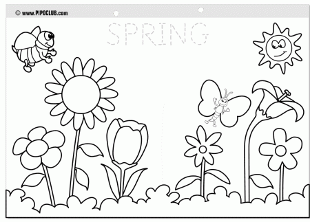 Spring coloring pages to download and print for free
