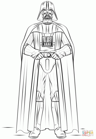 Darth vader coloring pages to download and print for free