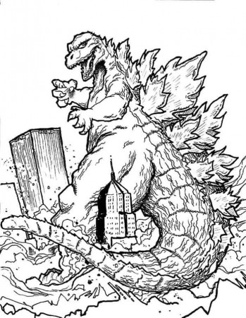 Godzilla Coloring Pages PDF - Coloringfile.com