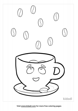 Coffee Cup Coloring Pages | Free Food Coloring Pages | Kidadl