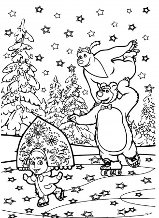 Masha And The Bear Coloring Pages - Free Printable Coloring Pages for Kids