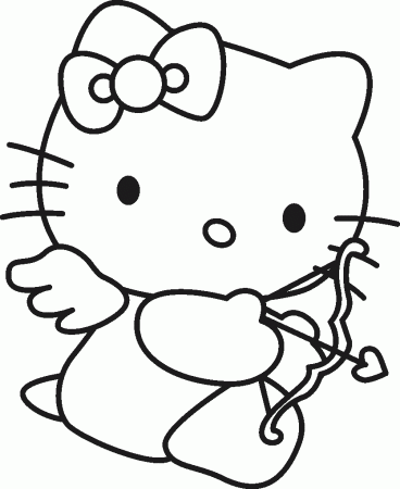 Print Hello Kitty Cupid Coloring Page Or Download Hello Kitty ...