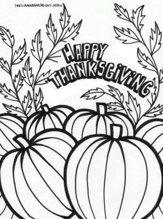 pumpkin happy thanksgiving coloring page - Free & Printable ...