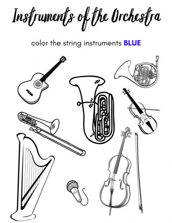 Instrument Family Coloring Pages