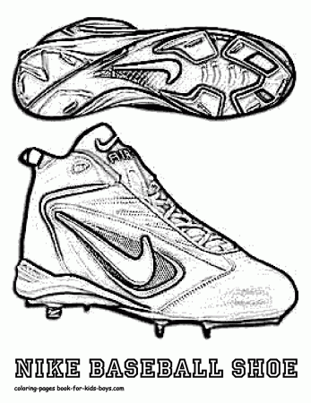 Nike Baseball Shoes Coloring Page - Get Coloring Pages