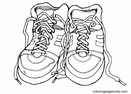 One Two buckle my shoe Coloring Pages - Shoe Coloring Pages - Coloring Pages  For Kids And Adults