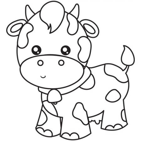 12 Cute Cow Coloring Pages for Kids