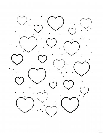 Free Small Heart Shape Coloring Page - EPS, Illustrator, JPG, PNG, PDF, SVG  | Template.net