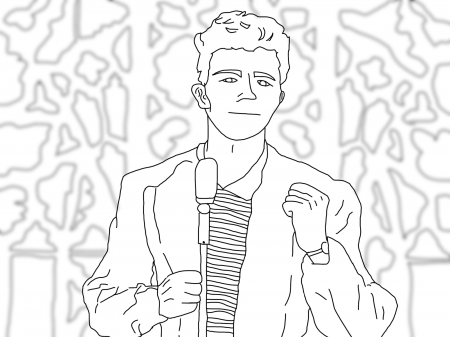 Rick Astley coloring page