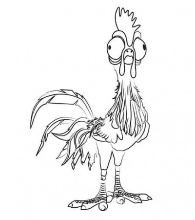 Funny Heihei Coloring Page - Free Printable Coloring Pages for Kids