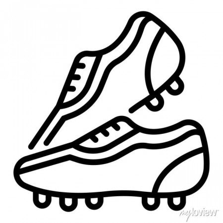 Man football boots icon. outline man football boots vector icon posters for  the wall • posters running, active, graphic | myloview.com
