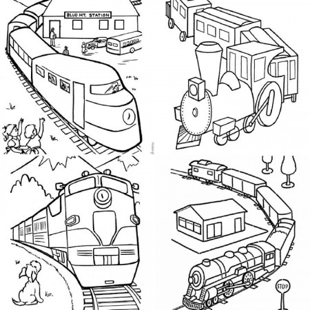 25 Free Train Coloring Pages for Kids and Adults - Blitsy