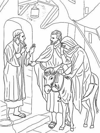 Mary And Joseph Coloring Sheets - Coloring Page