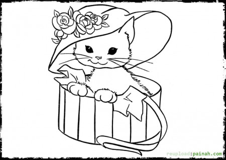 Puppy And Kitten Pictures To Color - Coloring Pages for Kids and ...