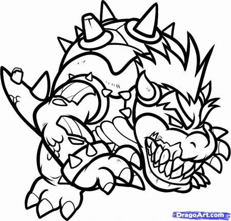 Zombie Bowser Coloring Pages, Dry Bowser Coloring Pages AZ ...
