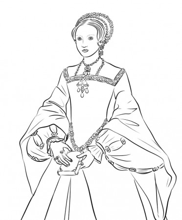 Queen Elizabeth I Coloring Page - Free Printable Coloring Pages for Kids