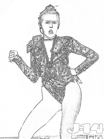 10 Amazing Printable Miley Cyrus Coloring Pages - J-14