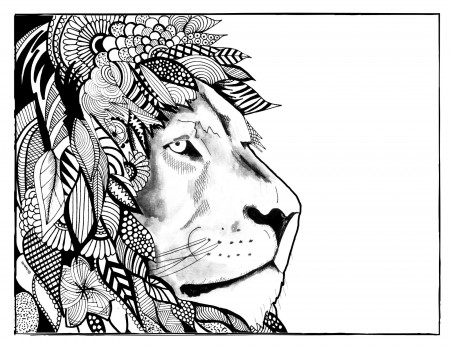 Lion Coloring Page Printable Adult Coloring Page Art Print - Etsy Israel