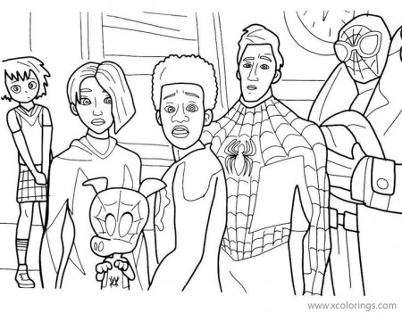 Miles Morales Coloring Pages Characters. in 2023 | Coloring pages, Spiderman  coloring, Miles morales