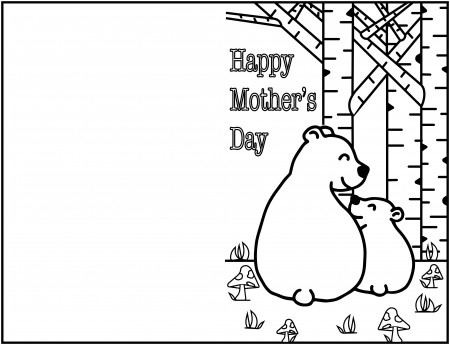 Mother's Day Coloring Cards