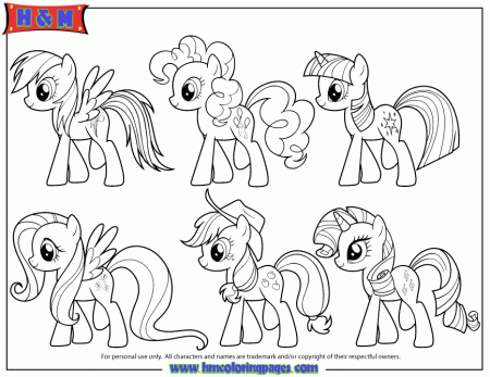 My Little Pony Friendship Is Magic Coloring Page | H & M Coloring ...
