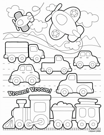 Transportation Coloring Pages for toddlers Unique Land Transport Coloring  Pages – Redhatshe… in 2020 | Preschool coloring pages, Thanksgiving coloring  pages, Coloring pages