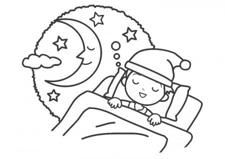 Coloring Page night - sleep - free printable coloring pages