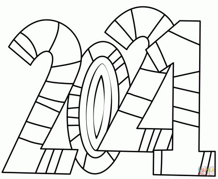 2021 Doodle coloring page | Free Printable Coloring Pages