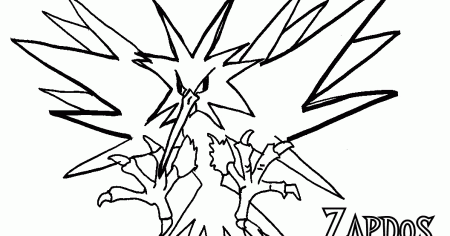 Zapdos Pokemon Coloring Pages