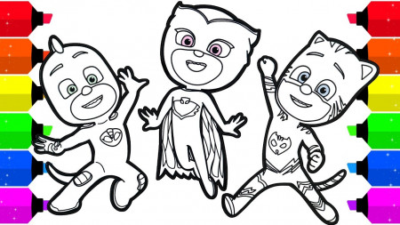 PJ Masks Coloring Pages for Kids How to Draw Catboy, Gekko, and Owlette. -  YouTube