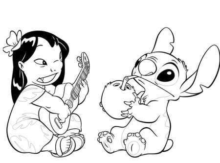 Cute Lilo and Stitch coloring page ...