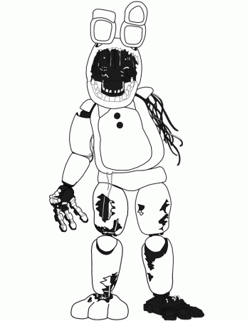 Made a Withered Bonnie coloring page ...