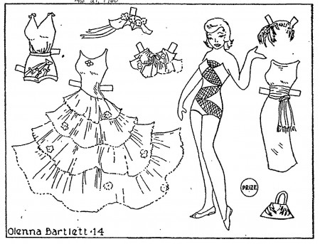 Paper Doll Coloring Pages - Get ...