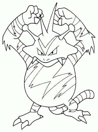 electabuzz pokemon coloring page - Clip Art Library