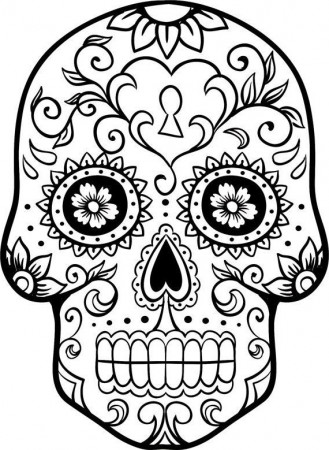 Mexican Skull Coloring Pages - GetColoringPages.com