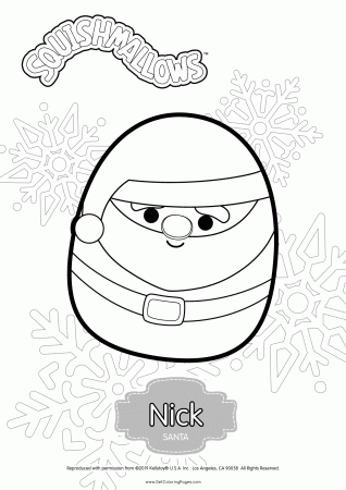 Nick Santa Squishmallows Coloring Pages - Get Coloring Pages