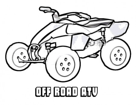 Off-road ATV Coloring Page - Free Printable Coloring Pages for Kids