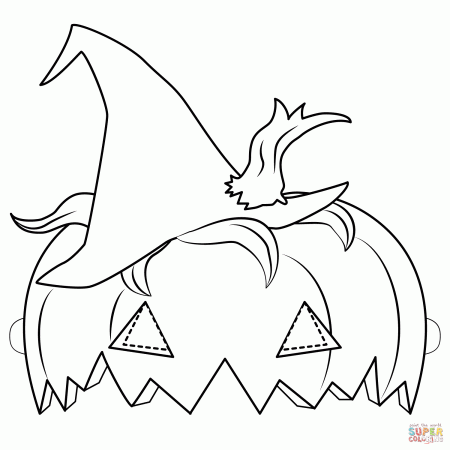Halloween Pumpkin Mask coloring page | Free Printable Coloring Pages