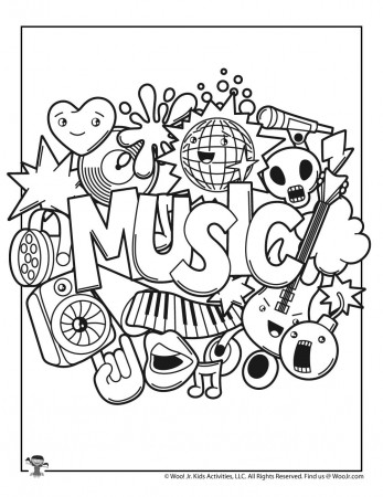 Kawaii Music Coloring Page | Woo! Jr. Kids Activities : Children's  Publishing