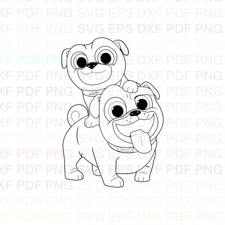 Puppy Dog Pals Rolly and Bingo Very Happy Svg Dxf Eps Pdf Png - Etsy