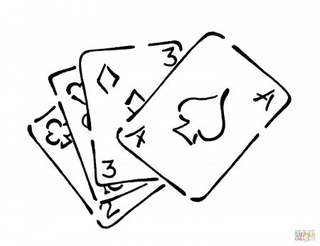 Playing Cards coloring page | Free Printable Coloring Pages