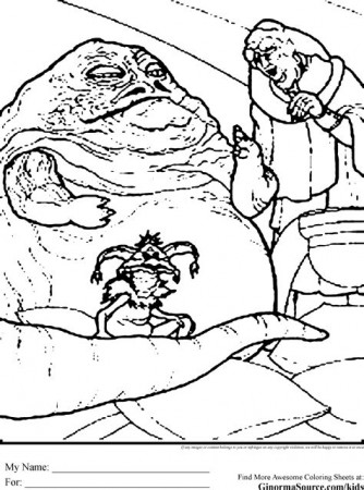 Jabba Tha Hut Colouring Pages - Free Colouring Pages