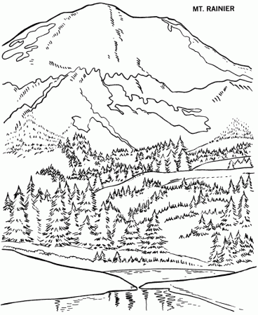 USA-Printables: Mt. Rainier National Park coloring pages