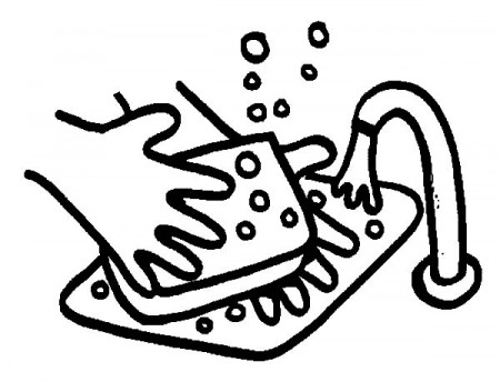 Hand Washing Sink Soap Coloring Pages : Coloring Sun